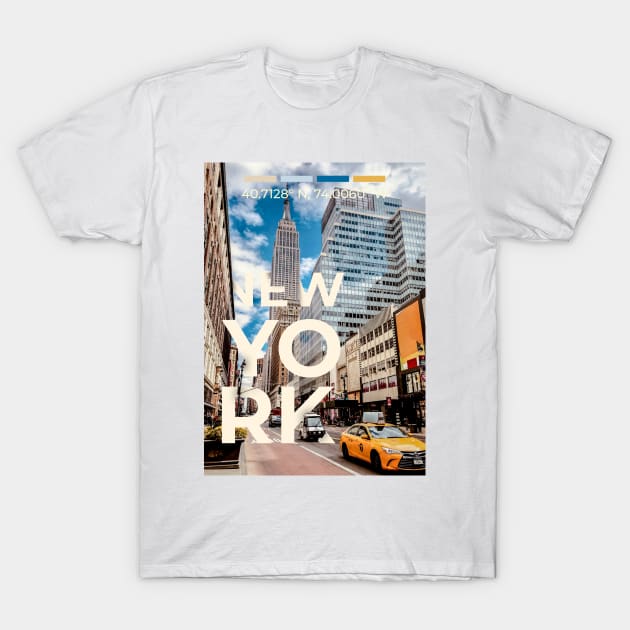 New York Travel Poster T-Shirt by mardavemardave